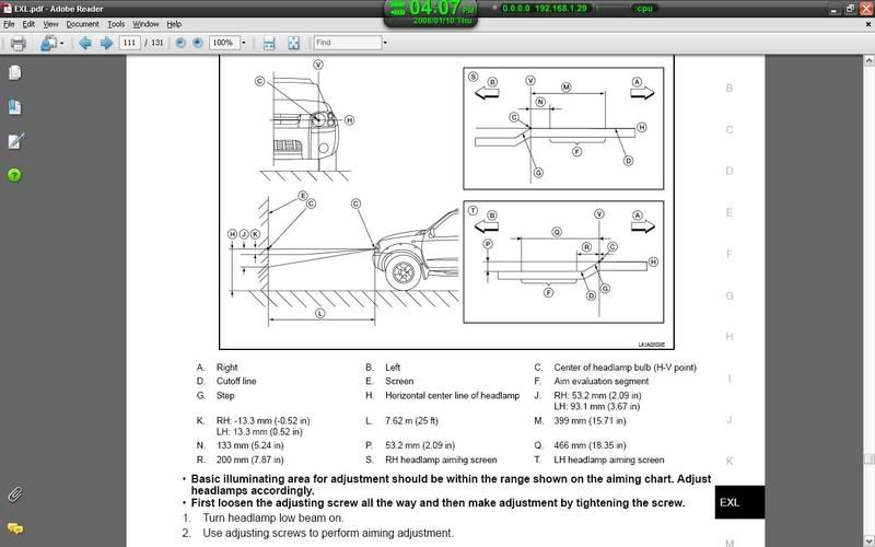 Nissan Forums : Nissan Forum - Headlight alignment check