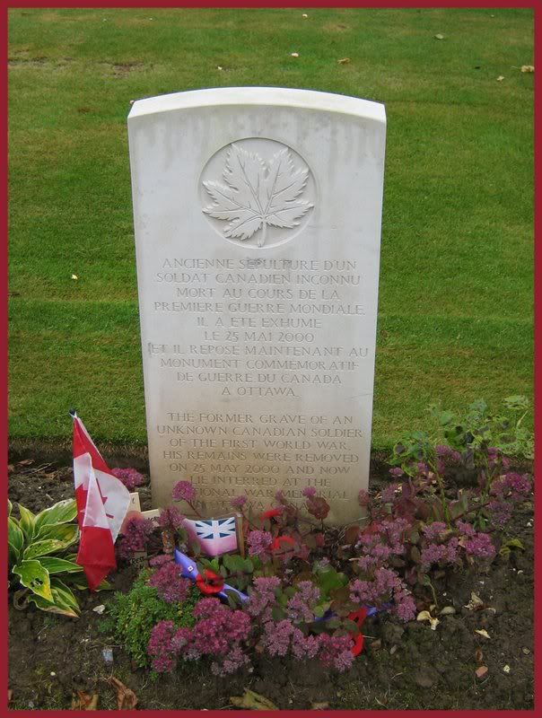 Former grave site of Canada's Unknown Soldier