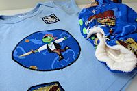 NB Shirt and Diaper Set<br>Frog Pirates