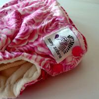 Medium Fitted Diaper<br>Pink Roses