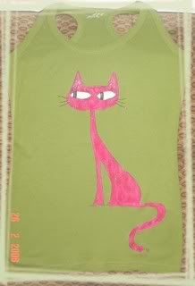 T-shirt gato rosa 1