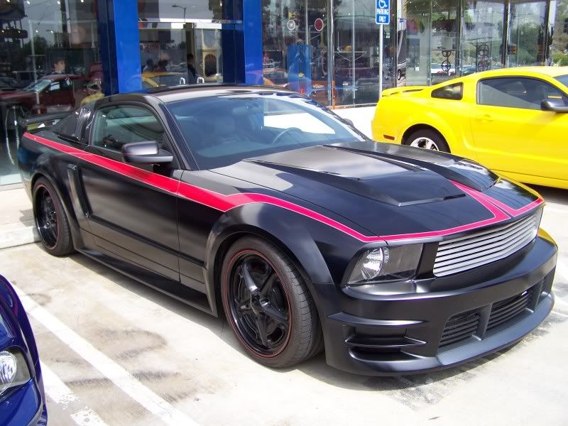And I like flat black on mustangs Here's a pic of one that I saw at Galpin