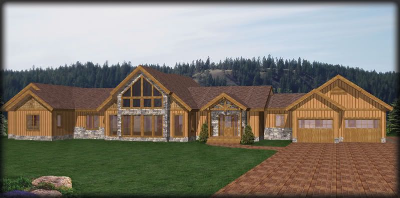 Cedar Log Home Plans Single Level