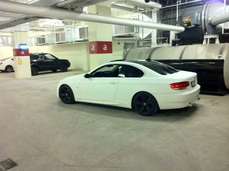 Matte white bmw 335i #5