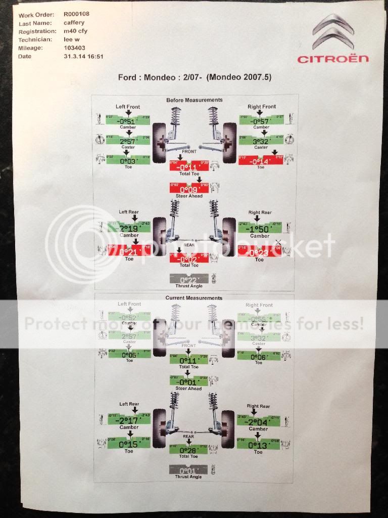 Wheel alignment ford mondeo #3